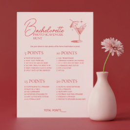 Retro Cocktail Bachelorette Spielspazierweg Einladung