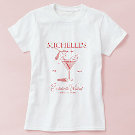 Retro Cocktail Junggeselinnen-Abschied T-Shirt