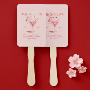 Retro-Cocktail-Junggesellinnenabschied Fächer