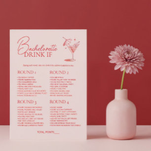 Retro Cocktail Junggesellinnenabschied Spiel Trink Einladung