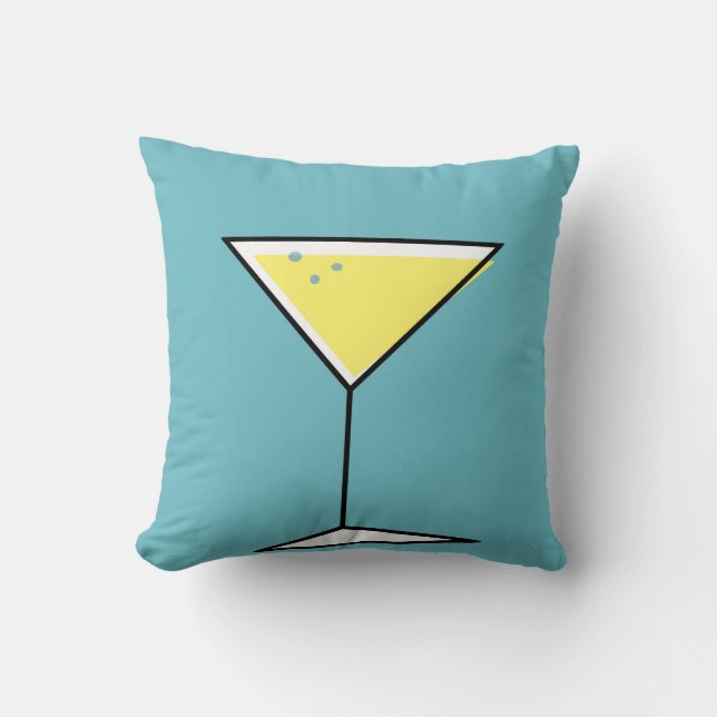 Retro Cocktail-Kissen Kissen (Vorderseite)