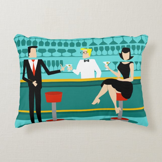 Retro Cocktail Lounge Accessoires Kissen (Vorderseite)