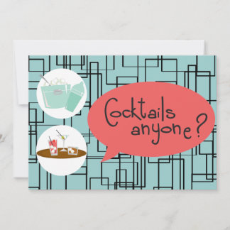 Retro-Cocktail-Party Einladungen
