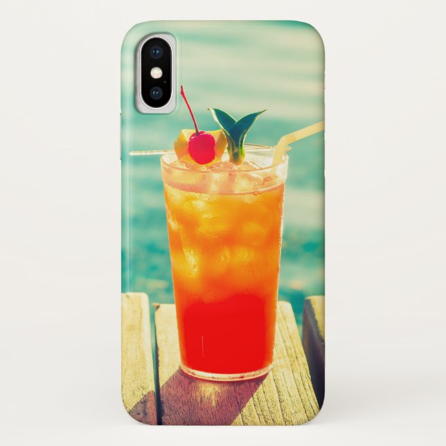 Retro-Cocktail-Sonnenuntergang Bar Case-Mate iPhone Hülle (Rückseite)
