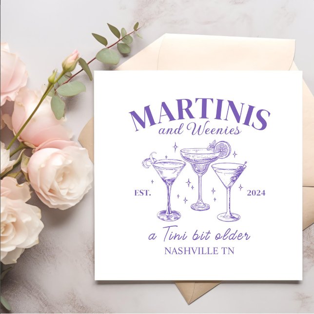 Retro-Cocktails Martinis und Weenys Serviette (Von Creator hochgeladen)