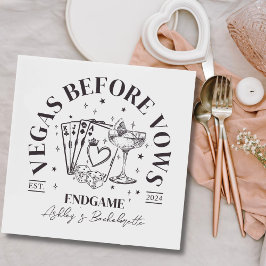 Retro Cocktails Schwarzer Junggeselinnen-Abschied Serviette