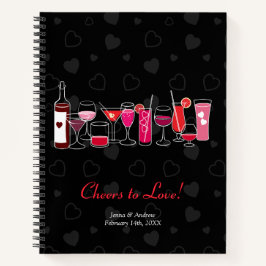 Retro Cocktails Valentine Drinks Notizbuch
