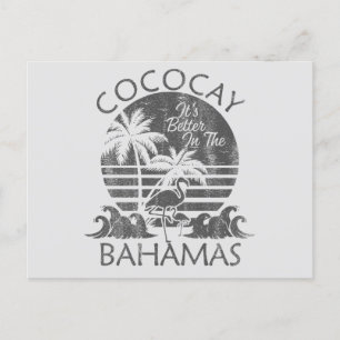 Retro CocoCay Bahamas Postcard Aussichtskarte Postkarte