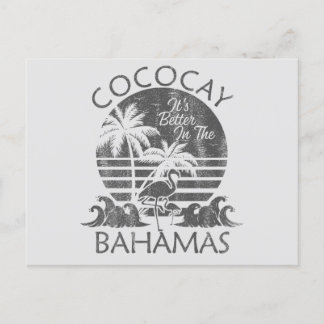 Retro CocoCay Bahamas Postkarte Urlaub Kreuzfahrt