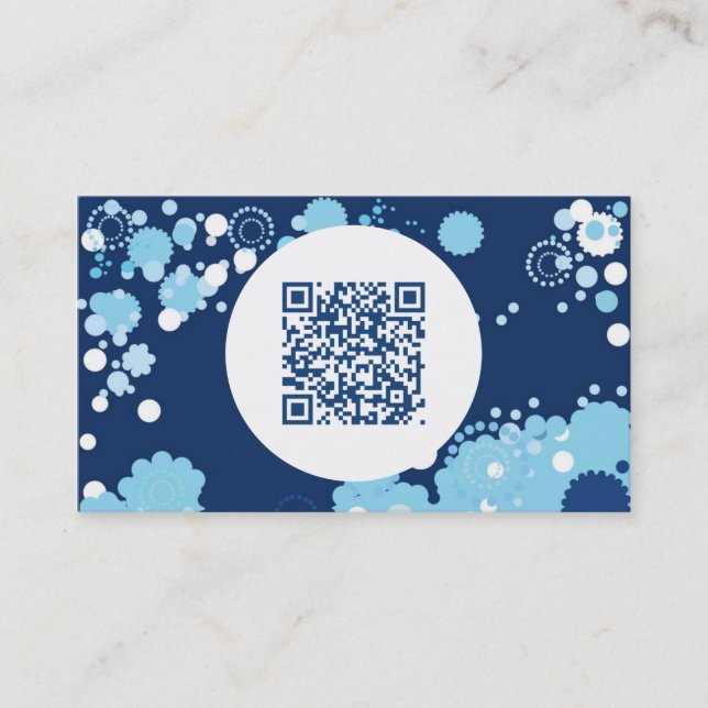 Retro Code der Kreise QR Visitenkarte (Vorderseite)