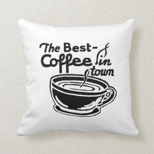 Retro Coffee Ad Kissen