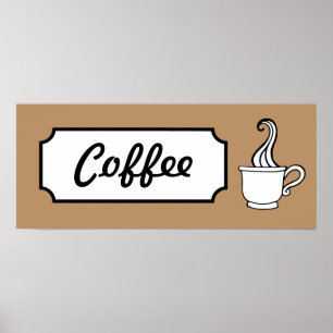 Retro Coffee Art Poster Print