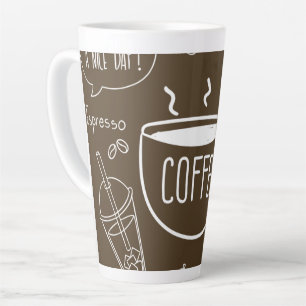 Retro Coffee Cup Muster Tasse - Perfekt für Barist