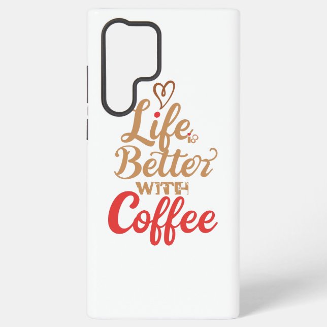 Retro Coffee Lover Typography Samsung Galaxy Hülle (Rückseite)