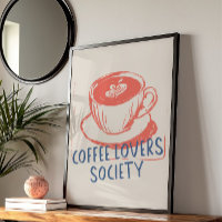 Retro Coffee Lovers Kitchen Café Quote Club