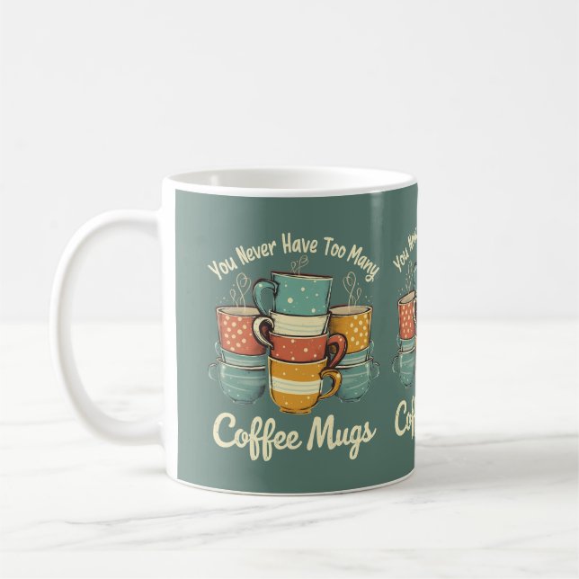 Retro Coffee Tasse Stack Illustration (Links)