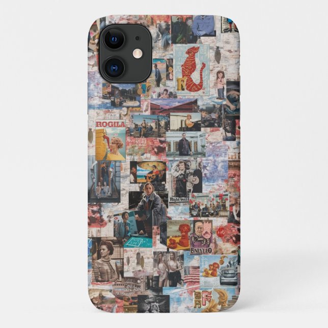 Retro Collage Art Mobile Fall Case-Mate iPhone Hülle (Rückseite)
