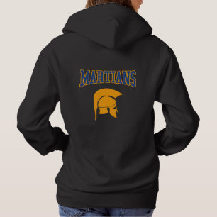 Retro College Blau Orange Martians Varsity Sport Hoodie
