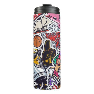 Retro College Vibes Thermobecher Thermosbecher