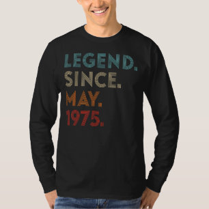 Retro Color Legend Seit Mai 1975 Vintag Geburtstag T-Shirt