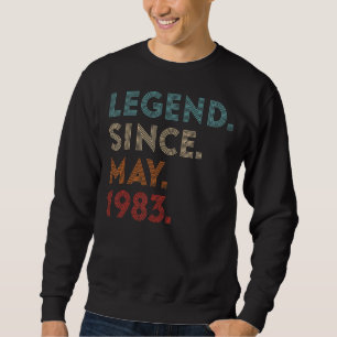 Retro Color Legend Seit Mai 1983 Vintag Geburtstag Sweatshirt