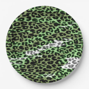 Retro Color Leopard Print Skin #112 Pappteller