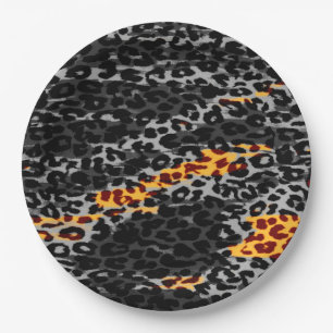 Retro Color Leopard Print Skin #115 Pappteller