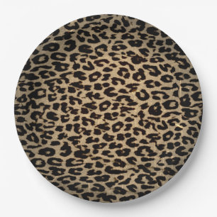 Retro Color Leopard Print Skin #98 Pappteller