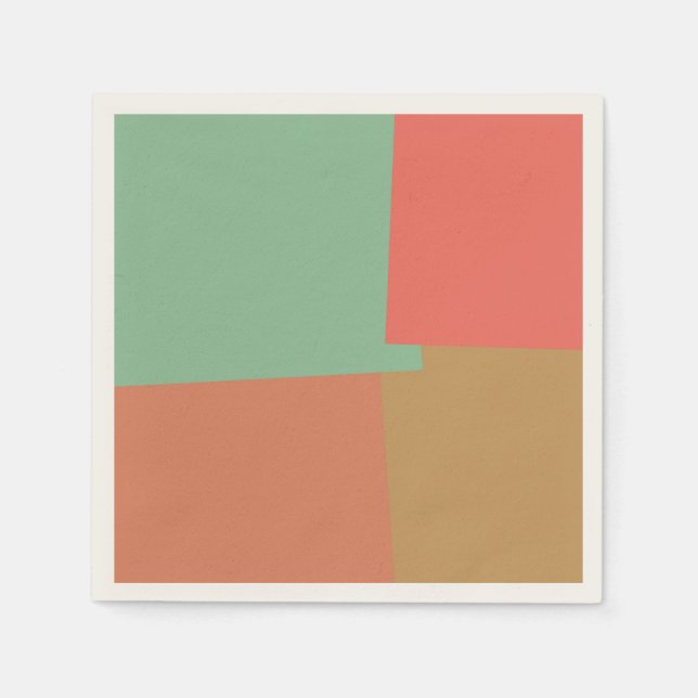 Retro Color Modern Geometric Muster #8 Serviette (Vorderseite)