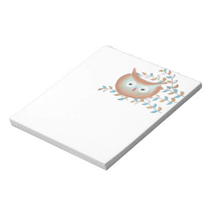 Retro Color Owl Note Pad Notizblock
