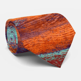 Retro Color Wood Grain #5 Krawatte
