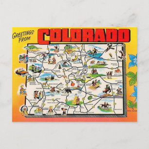 Retro-Colorado-Kartenpostkarte Postkarte