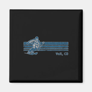 Retro Colorado Vintag Vail Skifahren T-Shirt Magnet