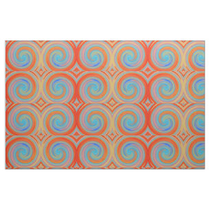 Retro Colored Drehung Abstrakt Art #26 Stoff