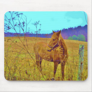 Retro Colored Horse Mousepad