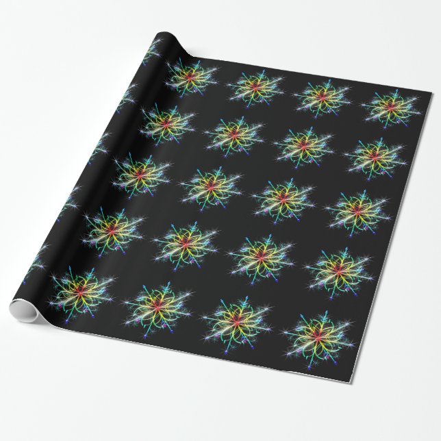 Retro Colored Star Geschenkpapier (Ungerollt)