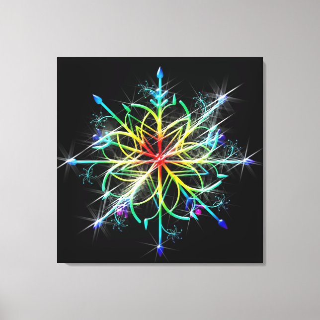 Retro Colored Star Wall Leinwand (Vorderseite)