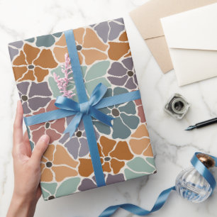 Retro Colorful Daisy Geschenkpapier