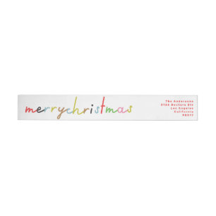 Retro-COLORFUL MERRY CHRISTMAS-Umschlag