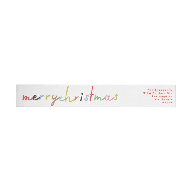 Retro-COLORFUL MERRY CHRISTMAS-Umschlag (Person)