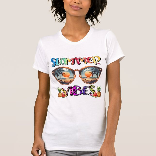 Retro Colorful Summer Vibes Tshirt (Vorderseite)
