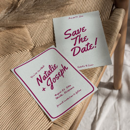 Retro Colorful Whimsical Einzigartig Moderne Hochz Save The Date
