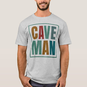 Retro Colors Cave Man Caver Klettern T-Shirt