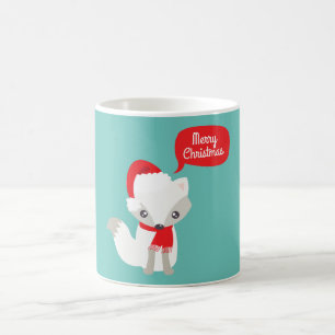Retro Colors Christmas Fox Kaffeetasse