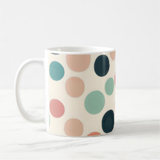 Retro Colors Polka Dots Boho Vintag Style Kaffeetasse