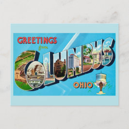 Retro Columbus Ohio Gruß  Postkarte