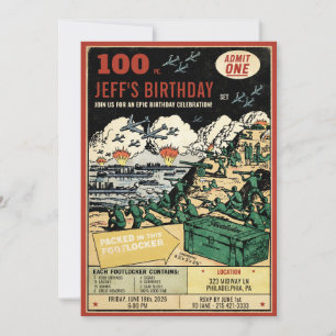 Retro-Comic-Anzeige-Einladung Einladung