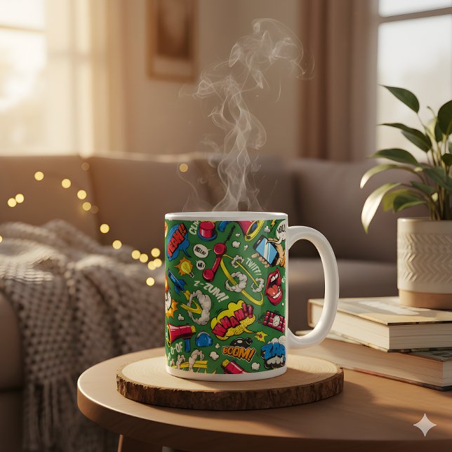 Retro Comic Ästhetik für Stadtstil - Pop Art Kaffeetasse (Von Creator hochgeladen)