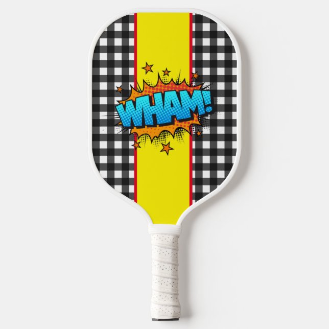 Retro-Comic-Blasen Pickleball Schläger (Vorderseite)