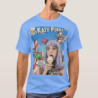 Retro-Comic-Cover Katy Perry Musik Kunstwerk T-Shirt